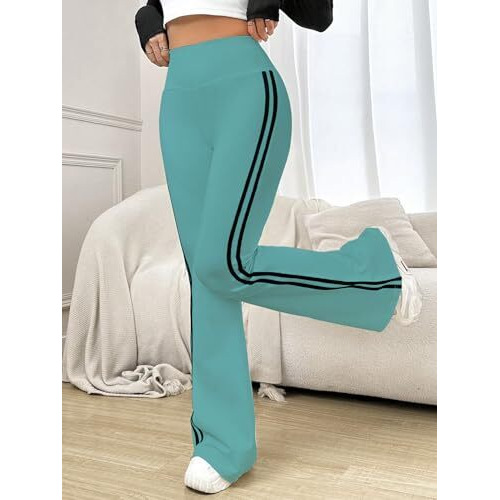 Toplot Women's Flare Leg Bell Bottom Pants Trouser (Pant-5159-Rama-28) Turquoise
