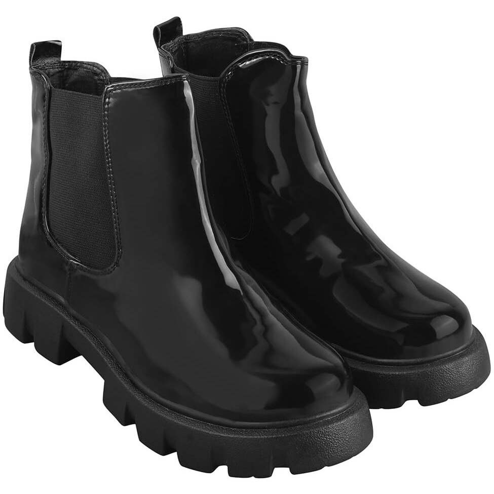 Shoetopia Girls Chelsea Black Chelsea Boot - 7 Uk (Girls-Chelsea-Black)