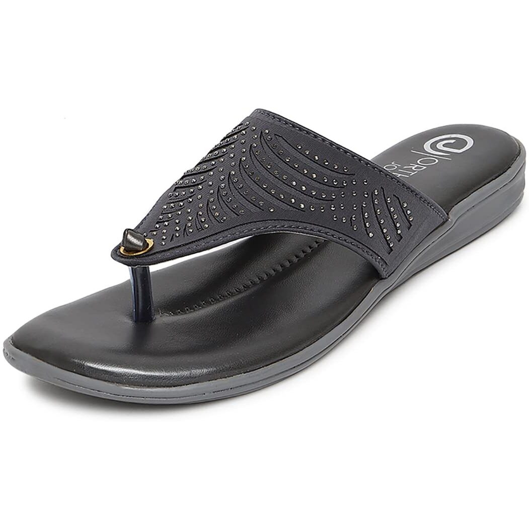 Ortho Joy Fancy Doctor Slipper For Women | Fancy Comfortable Footwear For Women Grey Color