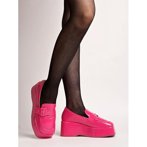Shoetopia Women's Block Heel Pumps Pink