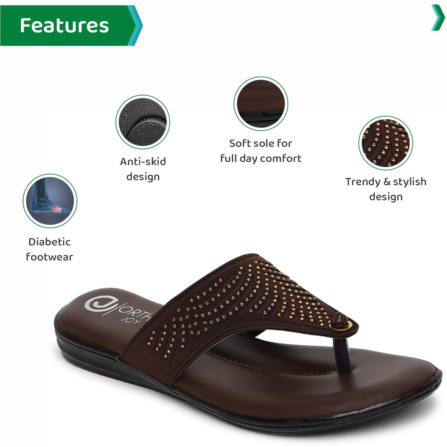Ortho Joy Fancy Doctor Slipper For Women | Fancy Comfortable Footwear For Women