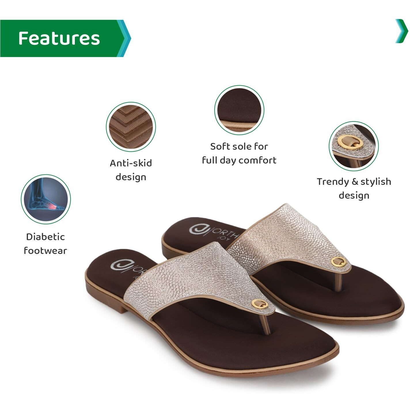 Ortho Joy Doctor Fancy Slipper For Women || Orthopedic Women's Slipper || Fancy Slippers For Women