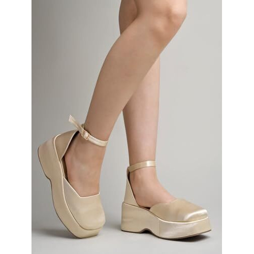 Shoetopia Women's Pumps Gold, 8