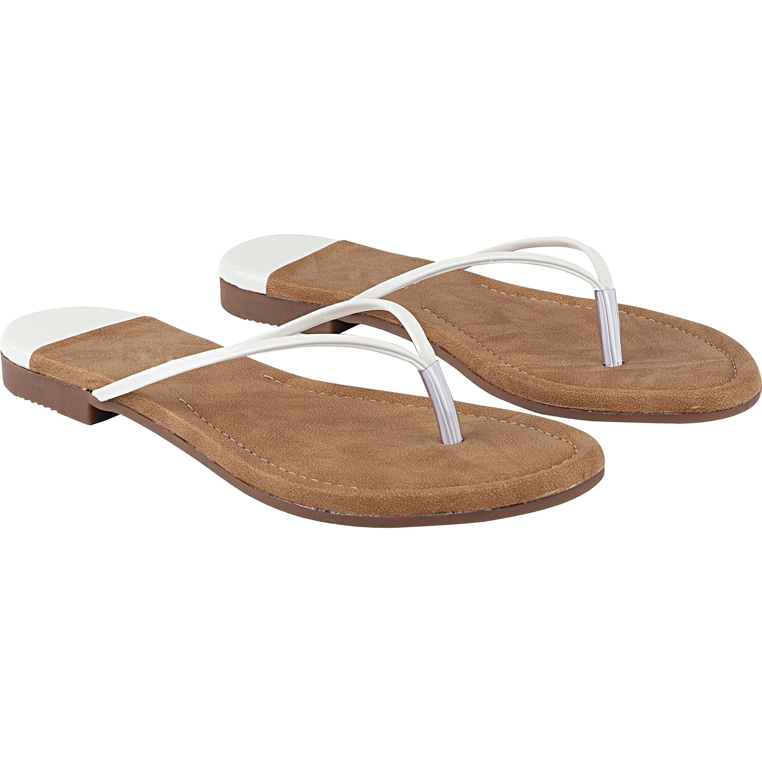 Shoetopia Womens White Stylish Trending Flats-Eu41