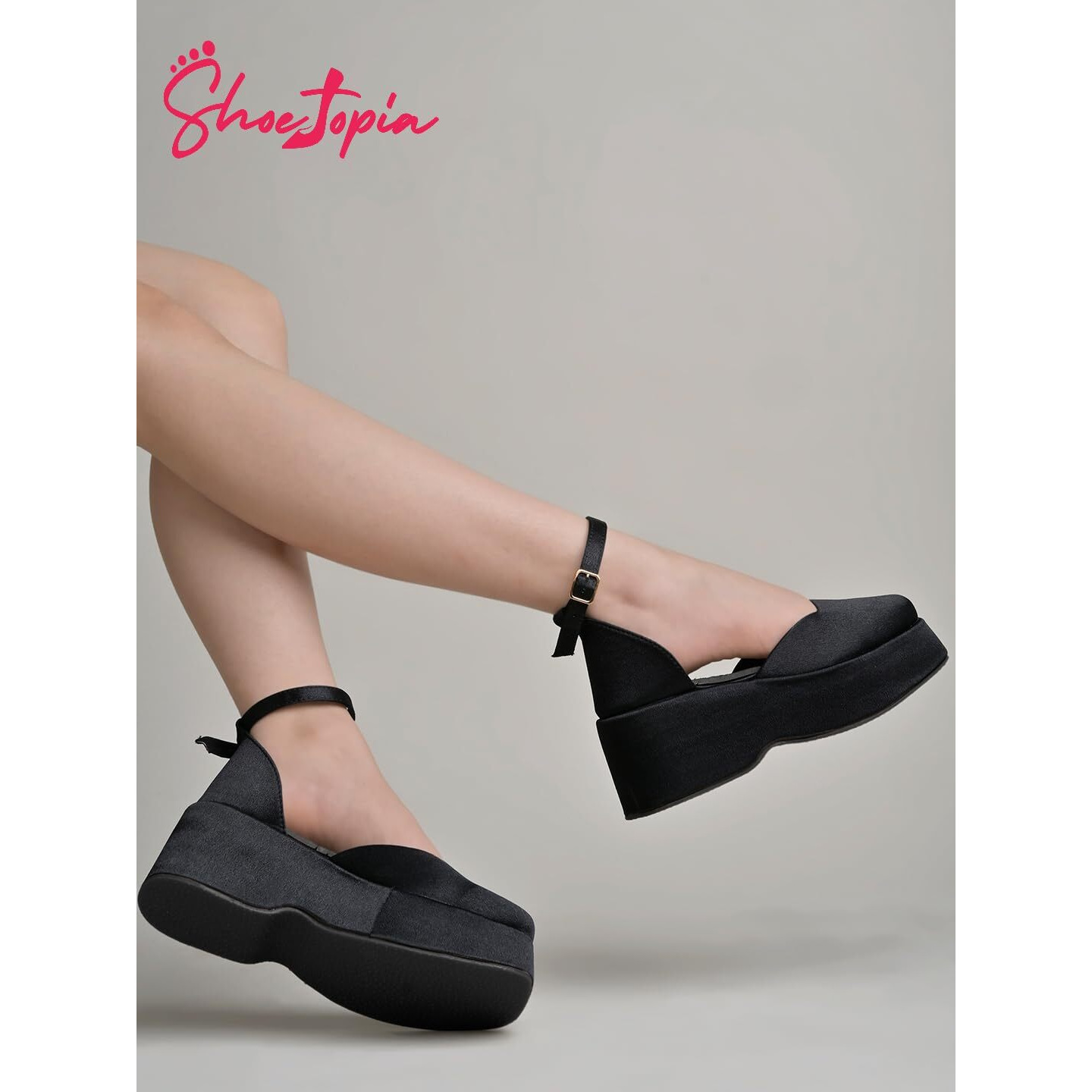 Shoetopia Stylish Black Chic Pumps For Girls-Eu40