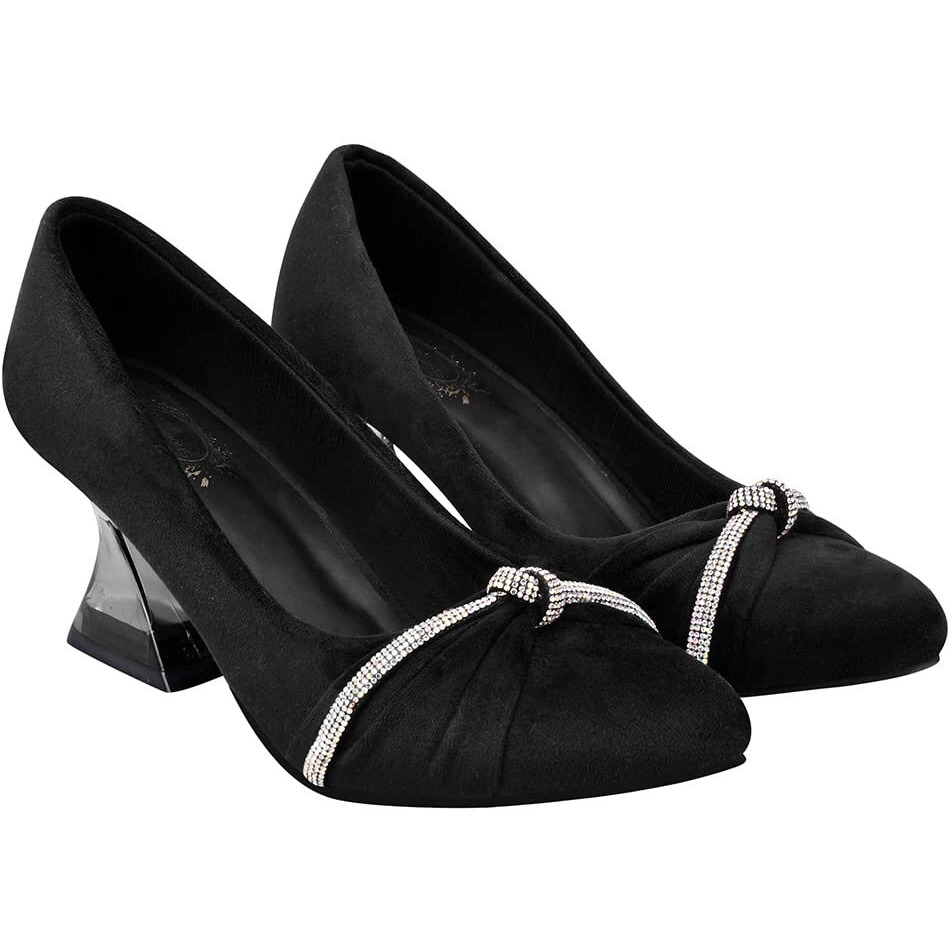 Shoetopia Girls Monika Black Dress Shoe - 4 Uk (Girls-Monika-Black)