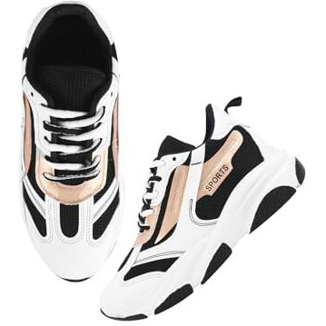 Shoetopia Smart Casual Comfortable White Sneakers For Women & Girls /Eu38