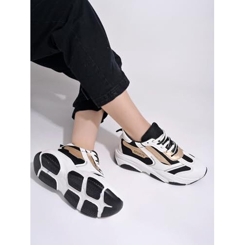 Shoetopia Smart Casual Comfortable White Sneakers For Women & Girls /Eu38