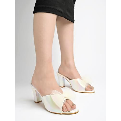 Shoetopia Girls Heel-1340 White Heeled Sandal - 7 Uk (Girls-Heel-1340-White)
