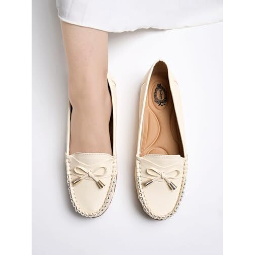 Shoetopia Girls Comfort Cream Ballet Flat - 4 Uk (Girls-Comfort-Cream)