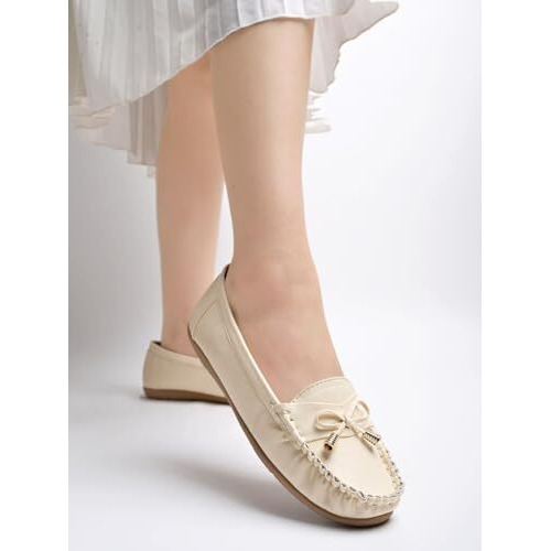 Shoetopia Girls Comfort Cream Ballet Flat - 4 Uk (Girls-Comfort-Cream)