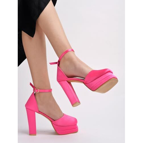 Shoetopia Women's Wedge Heel Pumps, Pink