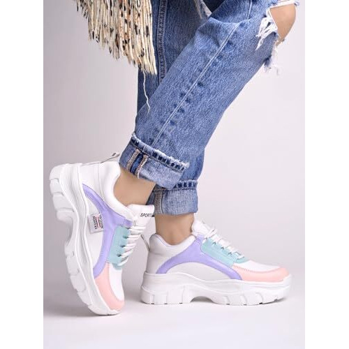 Shoetopia Women's Slip-On Sneakers White