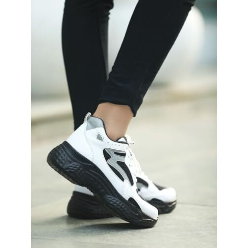Shoetopia Smart Casual White Sneakers For Women & Girls /Eu41