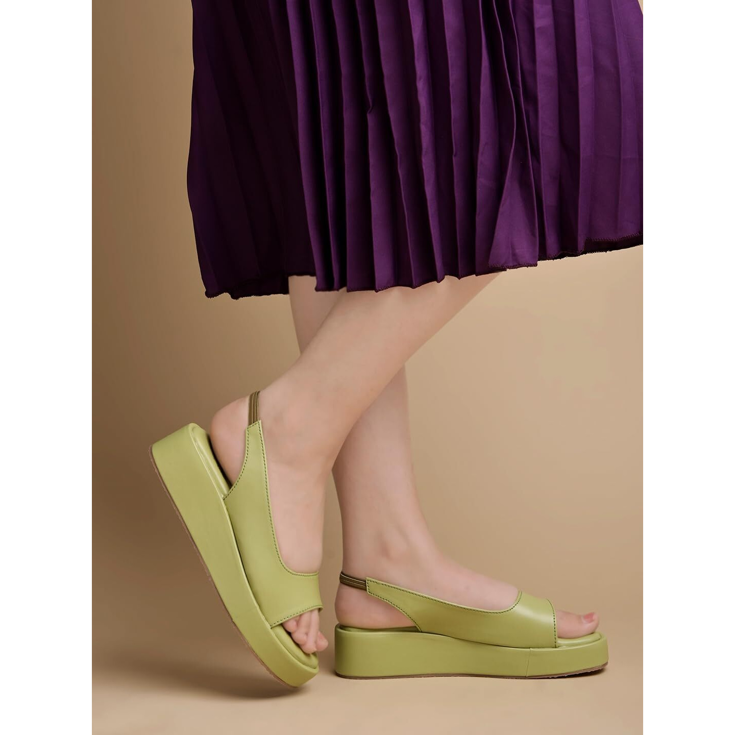 Shoetopia Women's Heeled Sandal-6 Kids Uk (Lsr-Green)-Eu39