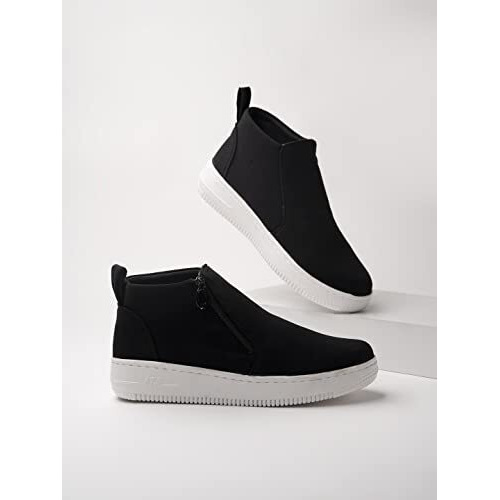 Shoetopia Women's Flat Boots/Black /Eu39 / Uk6