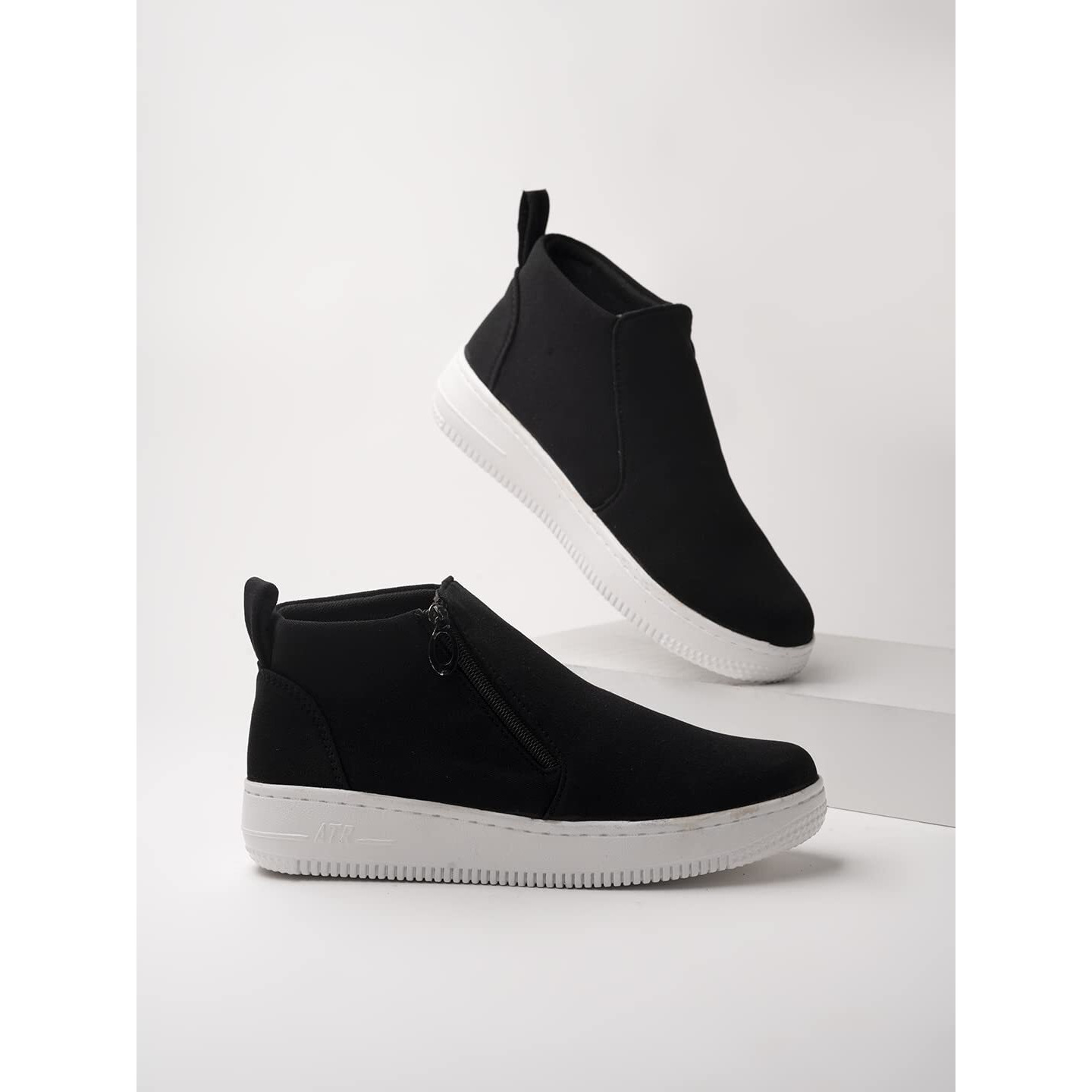 Shoetopia Women's Flat Boots/Black /Eu37 / Uk4