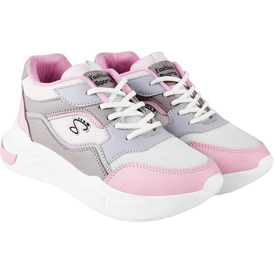 Shoetopia Girls Mp Pink Sneaker - 8 Uk (Girls-Mp-Pink)