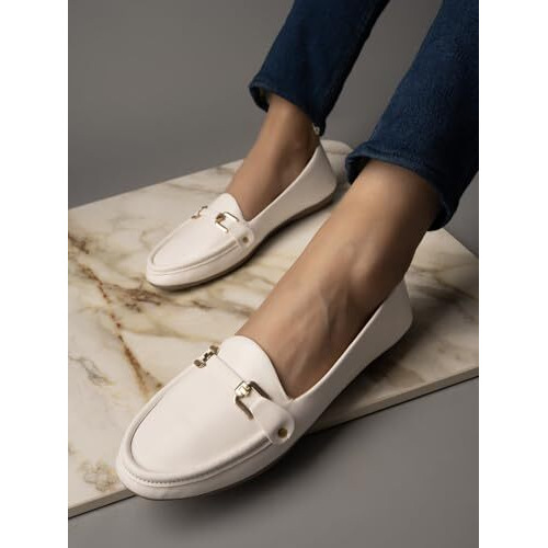 Shoetopia Girls Hr-04 White Ballet Flat - 8 Uk (Girls-Hr-04-White)