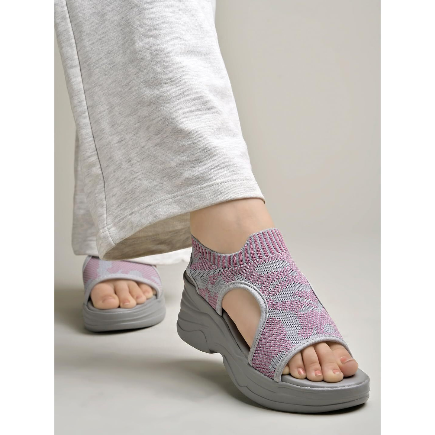 Shoetopia Women's Sandal-8 Kids Uk (Nazi-Grey)-Eu41
