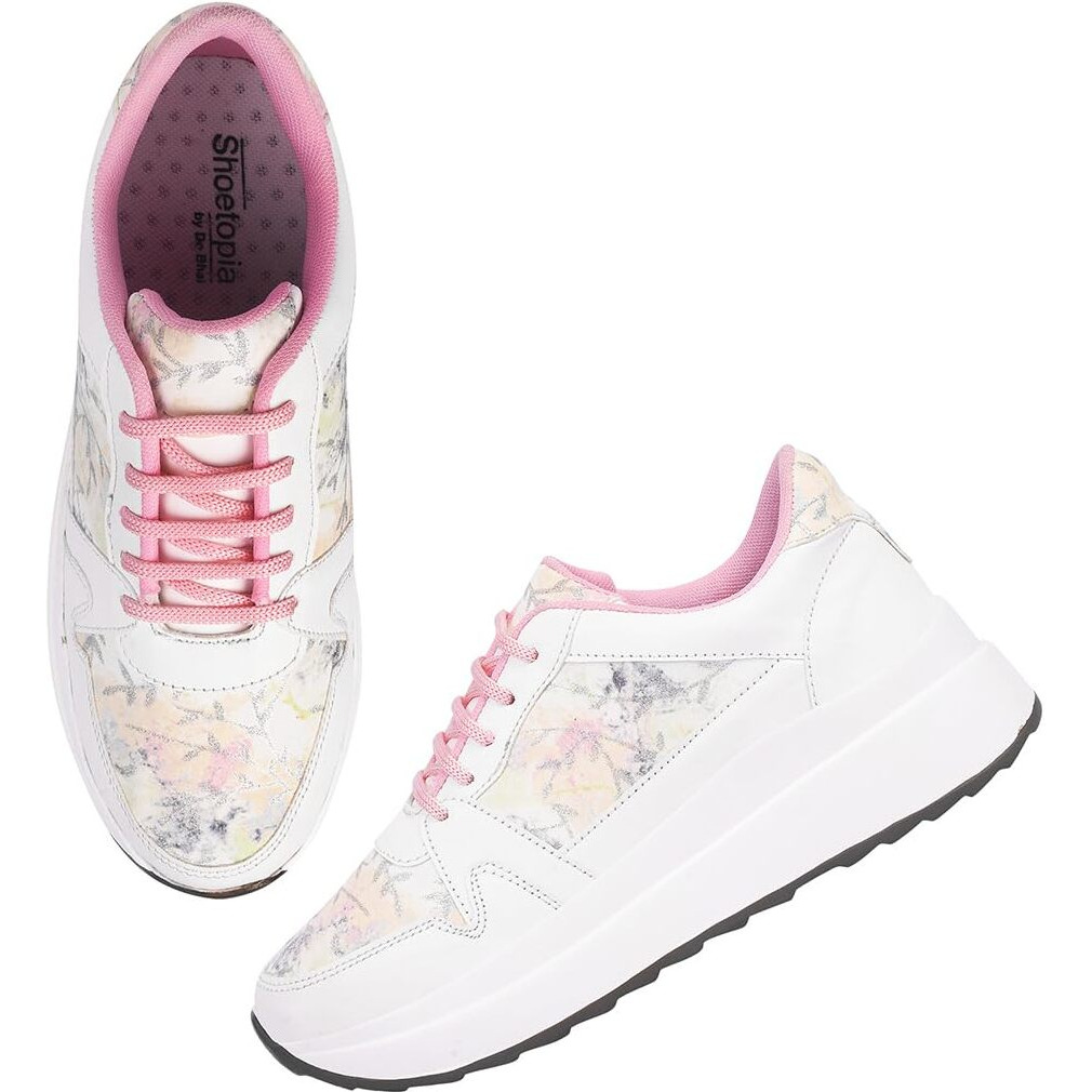 Shoetopia Women's Flat Sneakers Pink