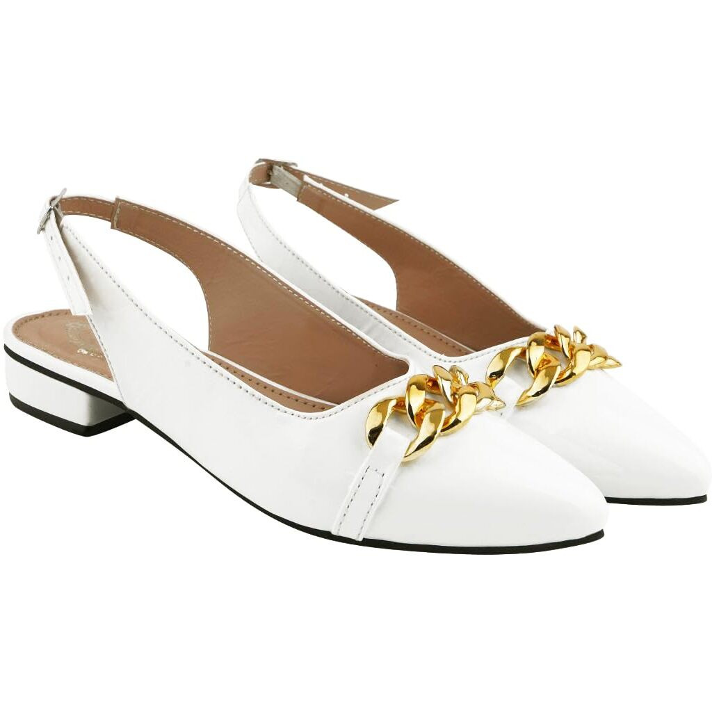 Shoetopia Women's Slip-On Ballet Flats White