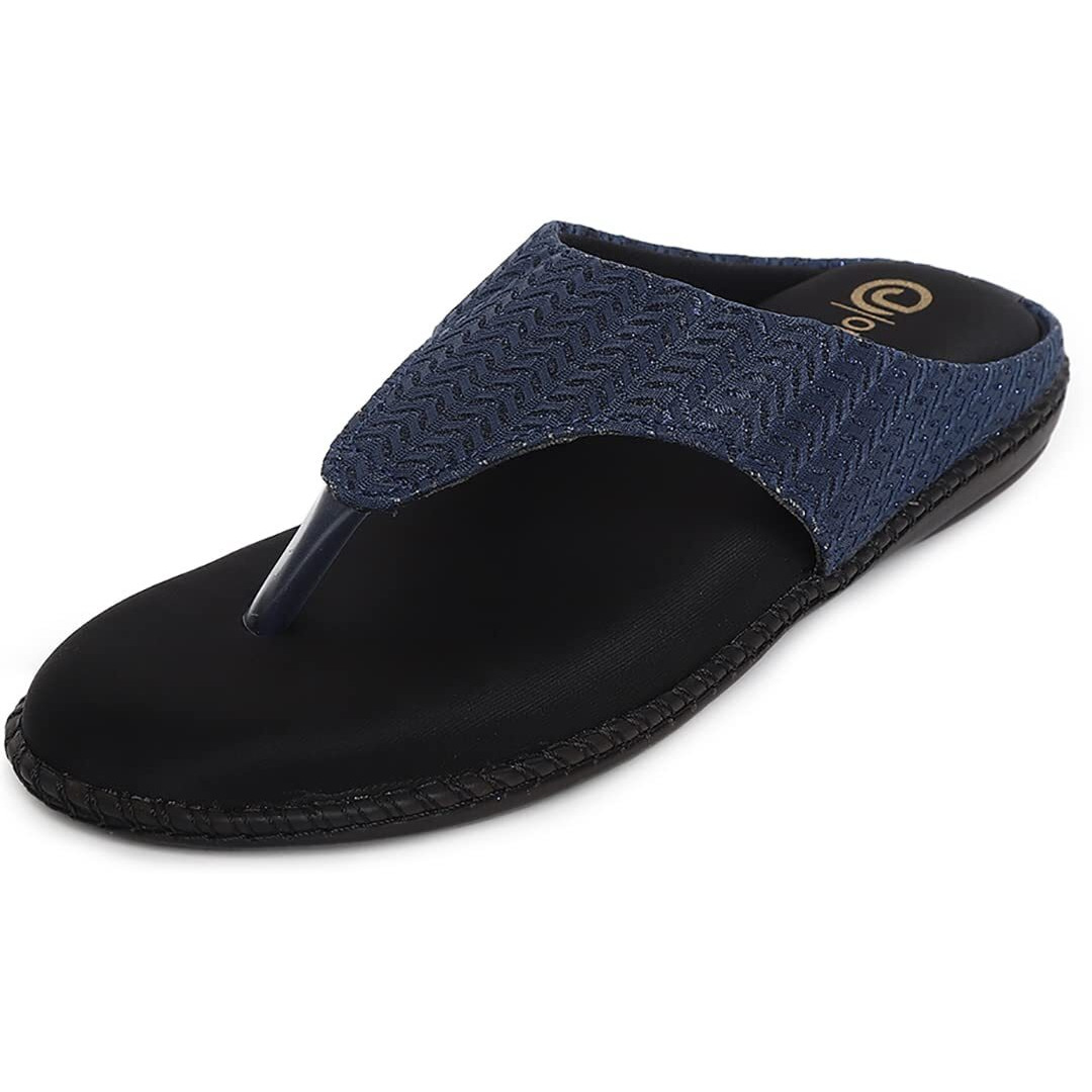Ortho Joy Extra-Soft Doctor Slippers For Women- Navy Blue