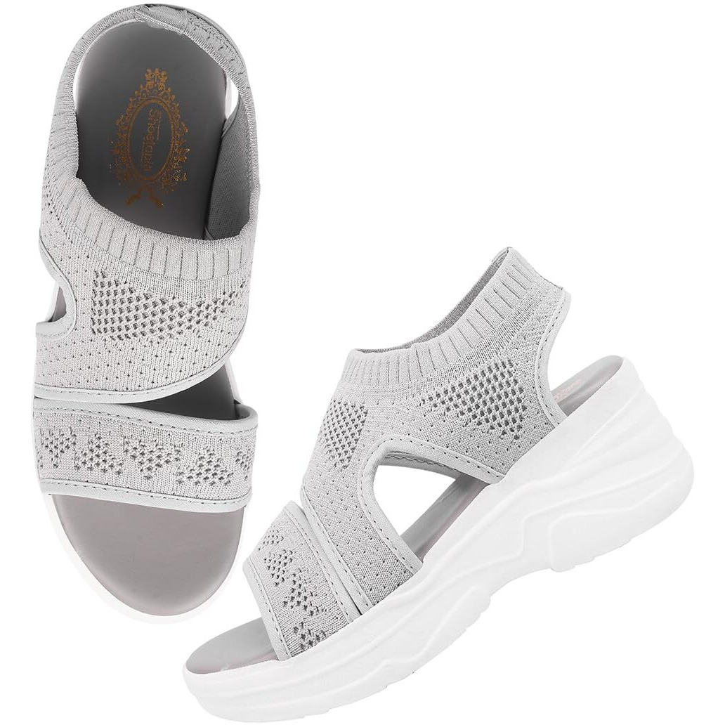 Shoetopia Women's Sandal-7 Kids Uk (Milton-Grey)-Eu40