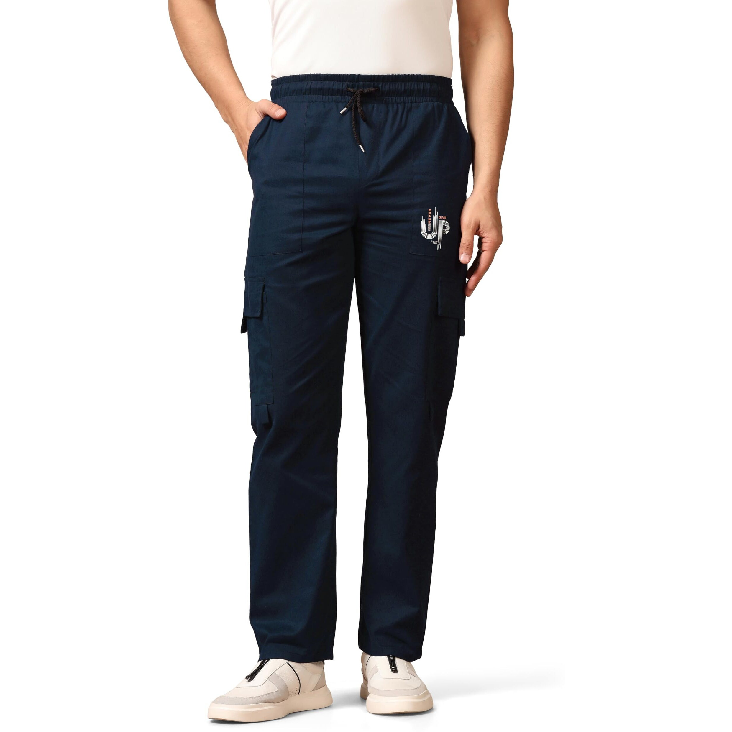 Toplot Cotton Multi-Pocket Cargo Pant For Men (Men-Up-Cargo-5178-Navy-28) Blue