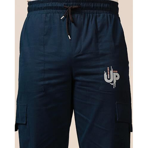 Toplot Cotton Multi-Pocket Cargo Pant For Men (Men-Up-Cargo-5178-Navy-28) Blue