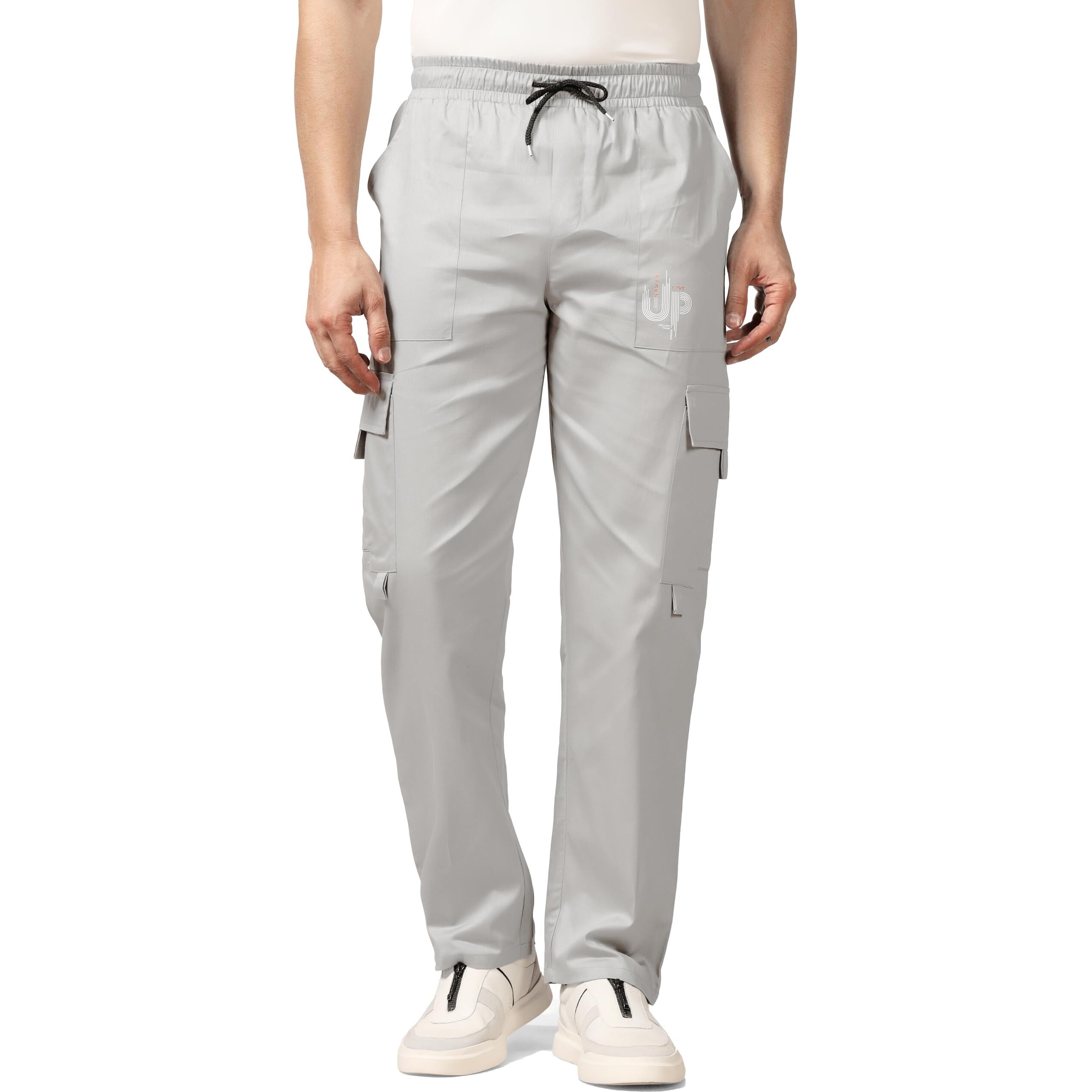 Toplot Cotton Multi-Pocket Cargo Pant For Men (Men-Up-Cargo-5178-Silver-30)