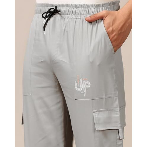 Toplot Cotton Multi-Pocket Cargo Pant For Men (Men-Up-Cargo-5178-Silver-30)