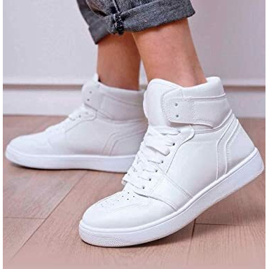 Shoetopia Women's Slip-On Sneakers White
