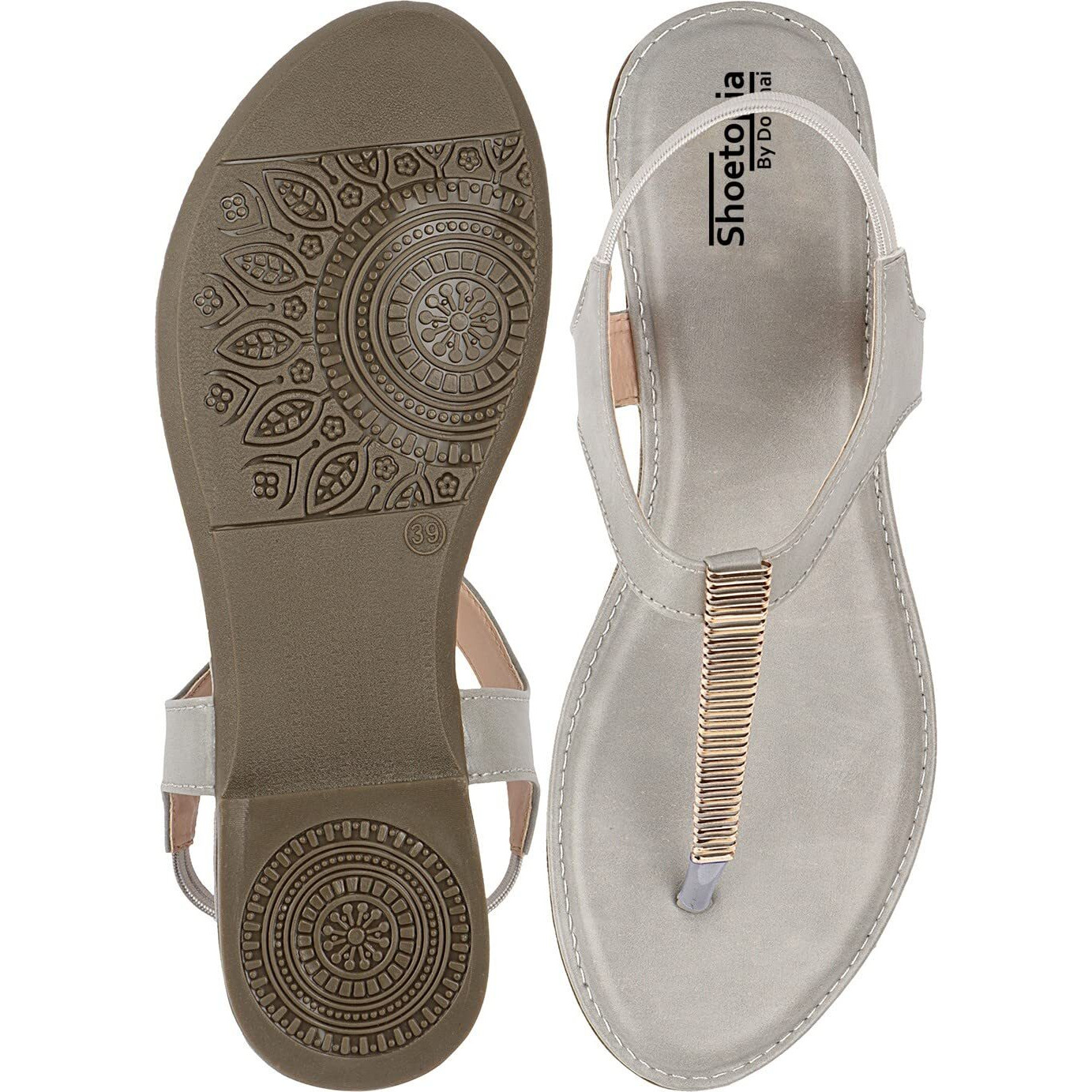 Shoetopia Girls Grey Stylish Trending Flats