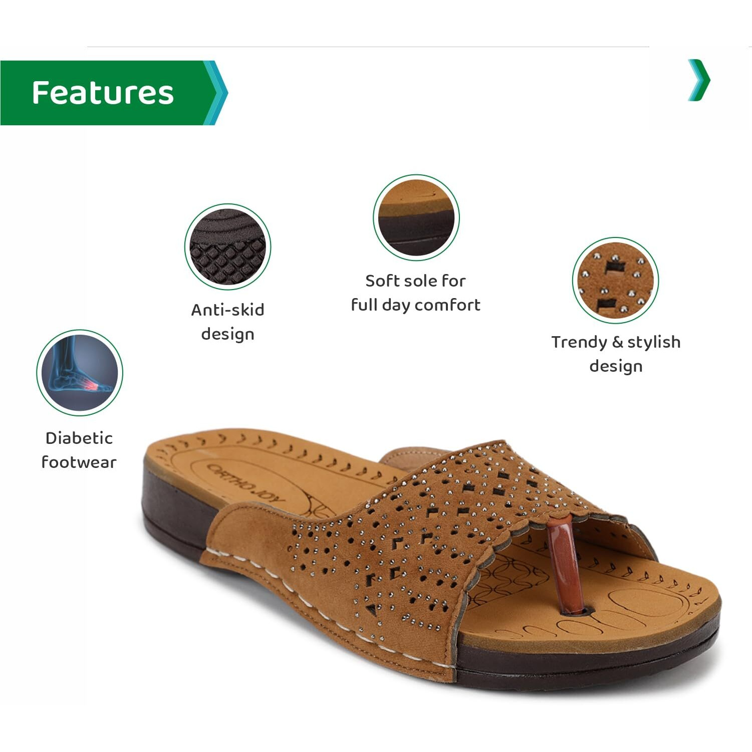 Ortho Joy Doctor Fancy Slipper For Women || Orthopedic Women's Slipper || Regular Wear Slippers For Women