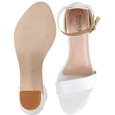 Shoetopia Girls Girls-Hn-1550 White Heeled Sandal - 6 Uk (Girls-Hn-1550-White)