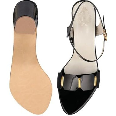 Shoetopia Girls Girls-Heel-175 Black Heeled Sandal - 6 Uk (Girls-Heel-175-Black)