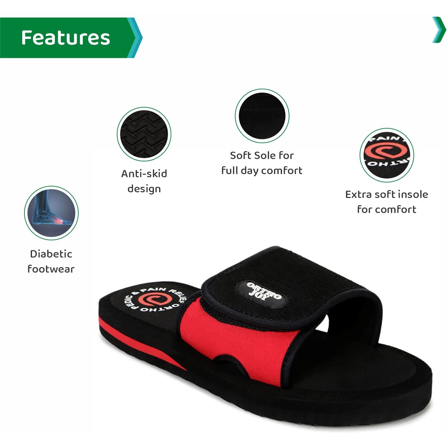 Ortho Joy Extra Soft Doctor Ortho Slippers/Comfortable Slippers For Men || Regular Wear Slippers For Men