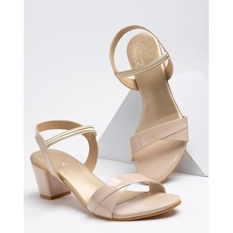 Shoetopia Girls Girls-Heel-1700 Cream Heeled Sandal - 8 Uk (Girls-Heel-1700-Cream)