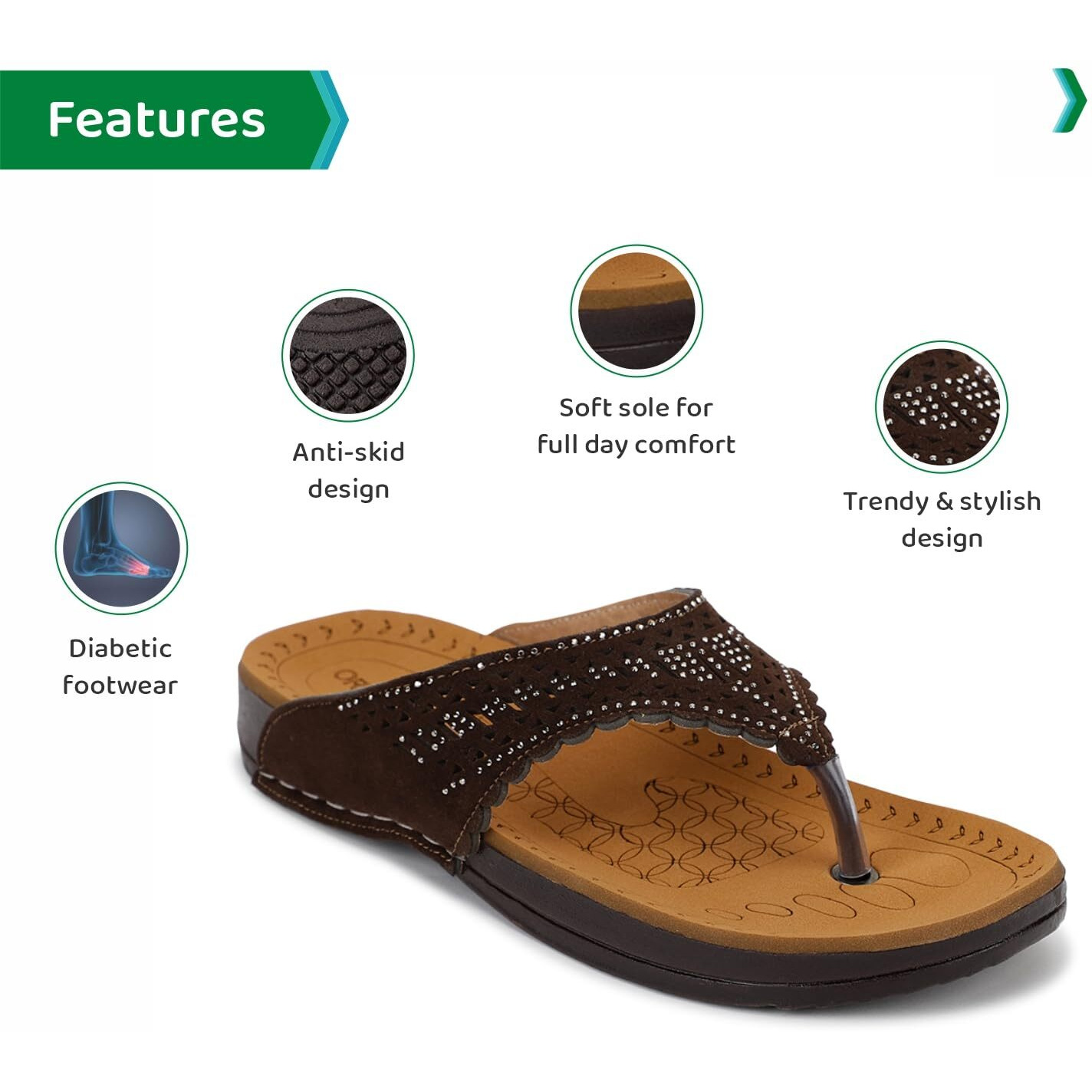 Ortho Joy Doctor Slipper For Women Fancy || Orthopedic Women's Slipper || Regular Wear Slippers For Women