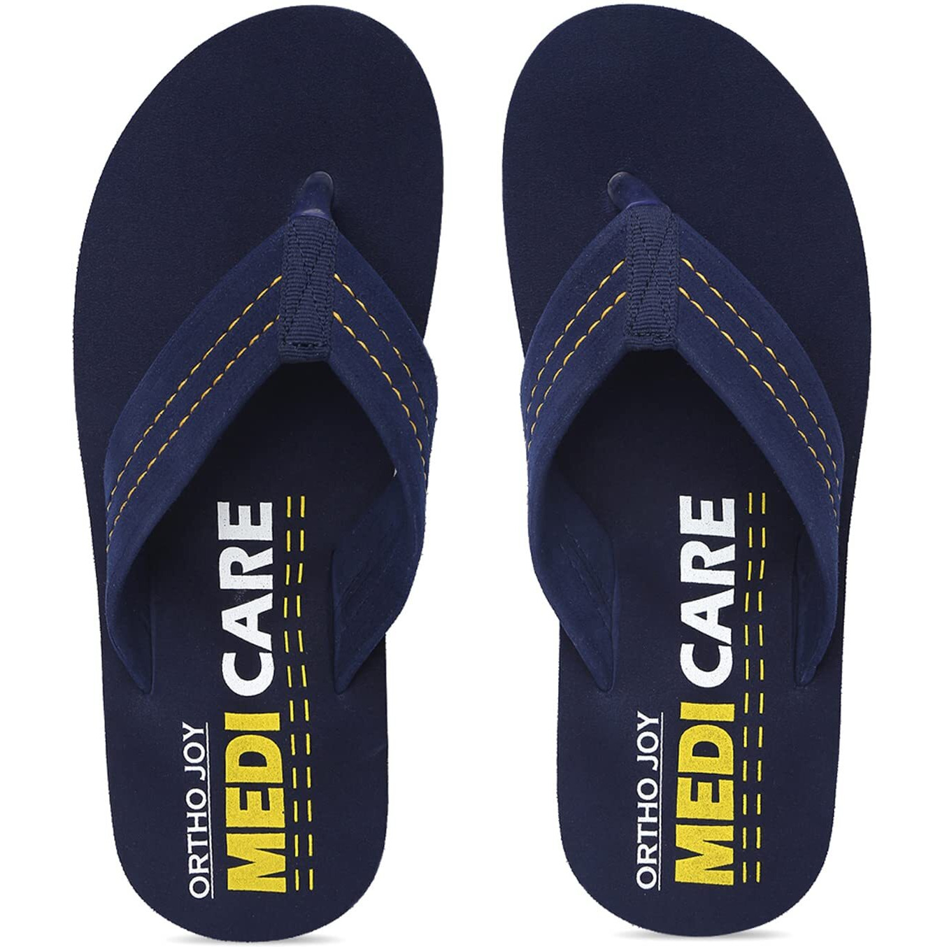 Ortho Joy Men's Extra Soft Doctor Ortho Comfortable Medicare Slippers (Blue, 6 Uk)