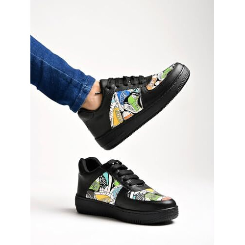 Shoetopia Women's Slip-On Sneakers Black