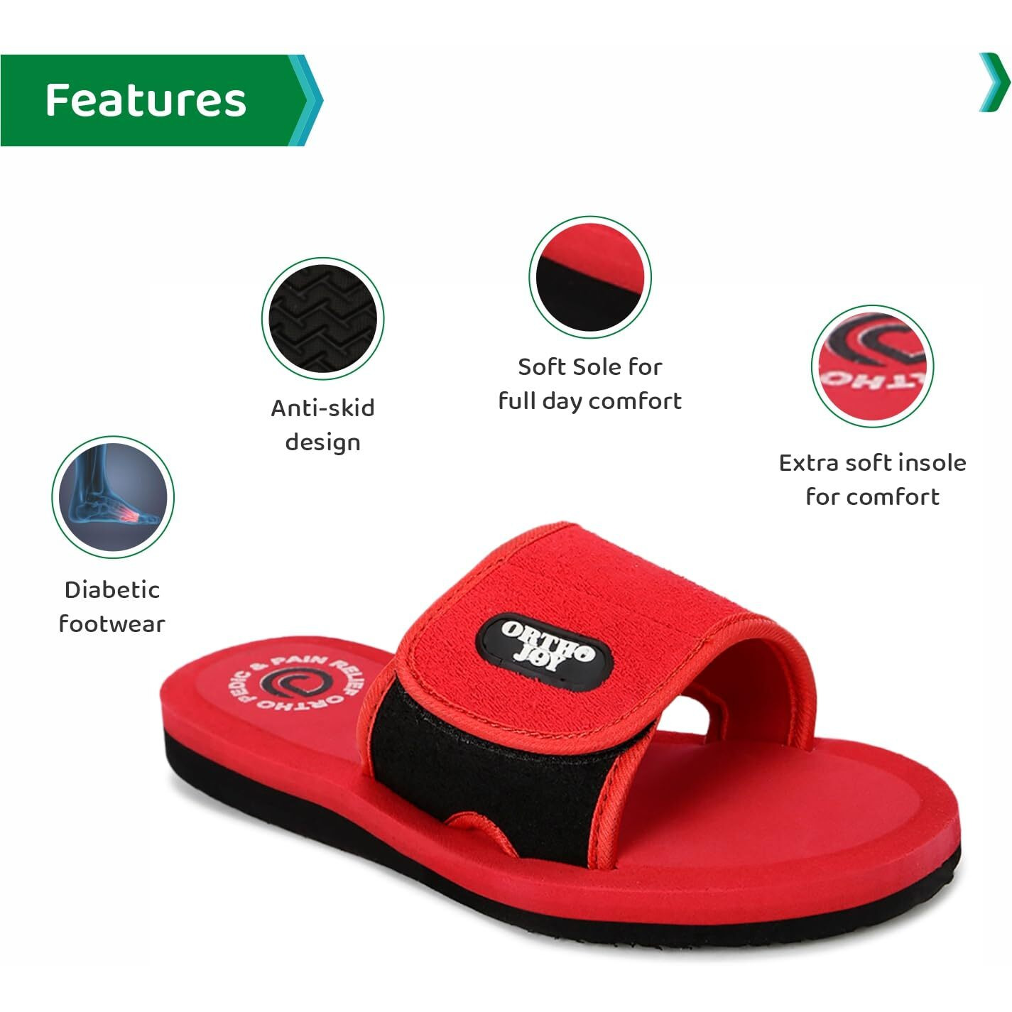 Ortho Joy Fancy Doctor Slipper For Women || Comfortable Ortho Slipper For Women