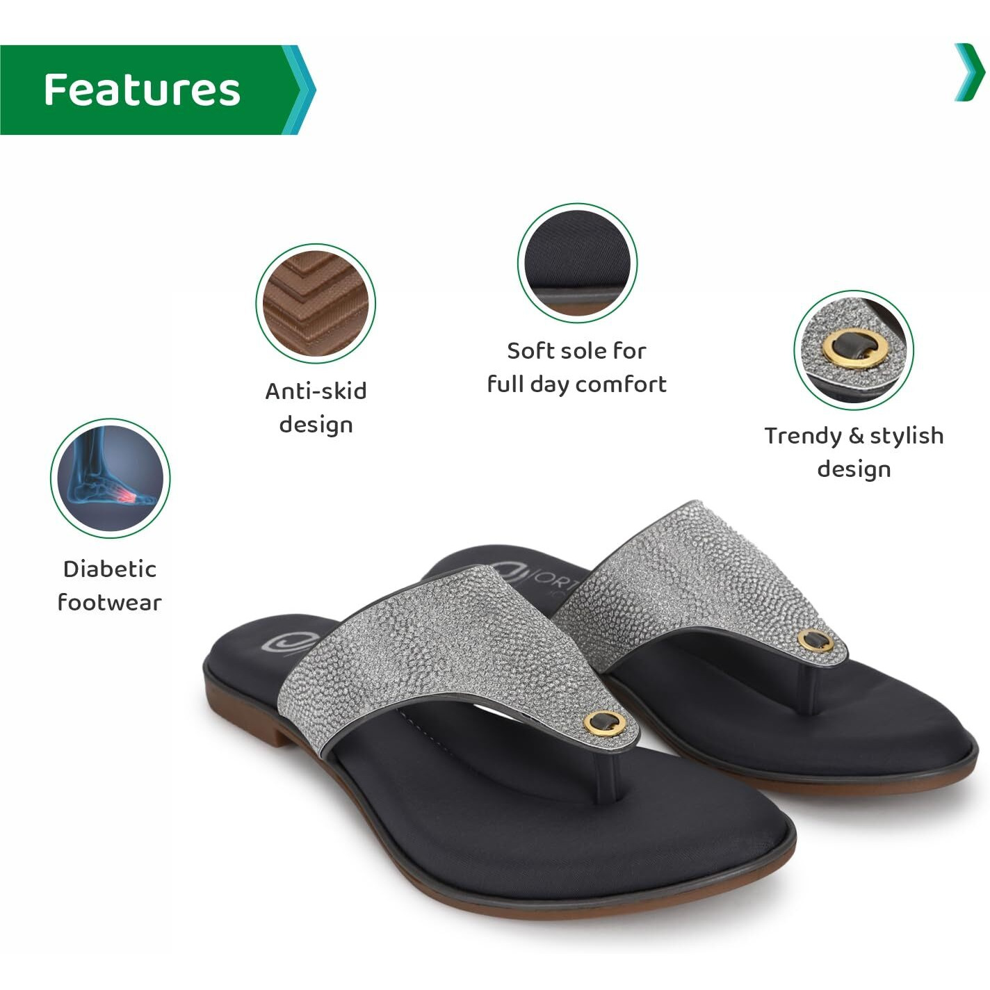 Ortho Joy Doctor Fancy Slipper For Women || Orthopedic Women's Slipper || Fancy Slippers For Women
