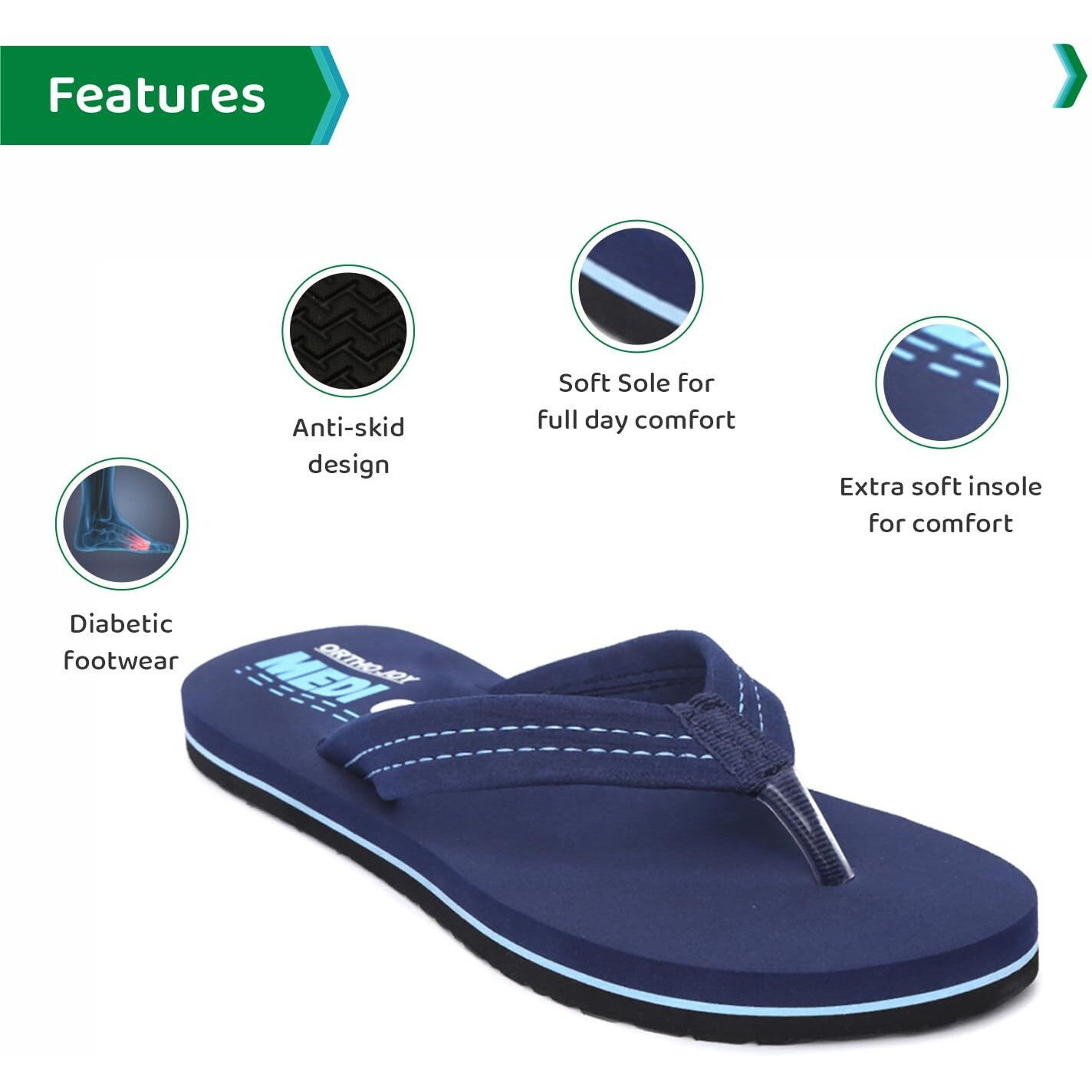 Ortho Joy Doctor Orthopedic Ladies Slippers/Mcr Chappals For Women