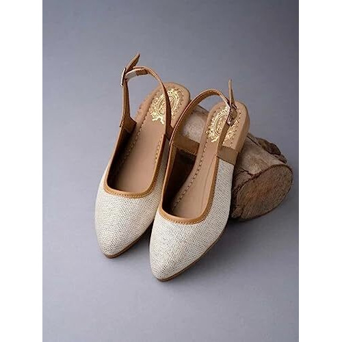 Shoetopia Girls Jute White Flat Sandal - 4 Uk (Girls-Jute-White)