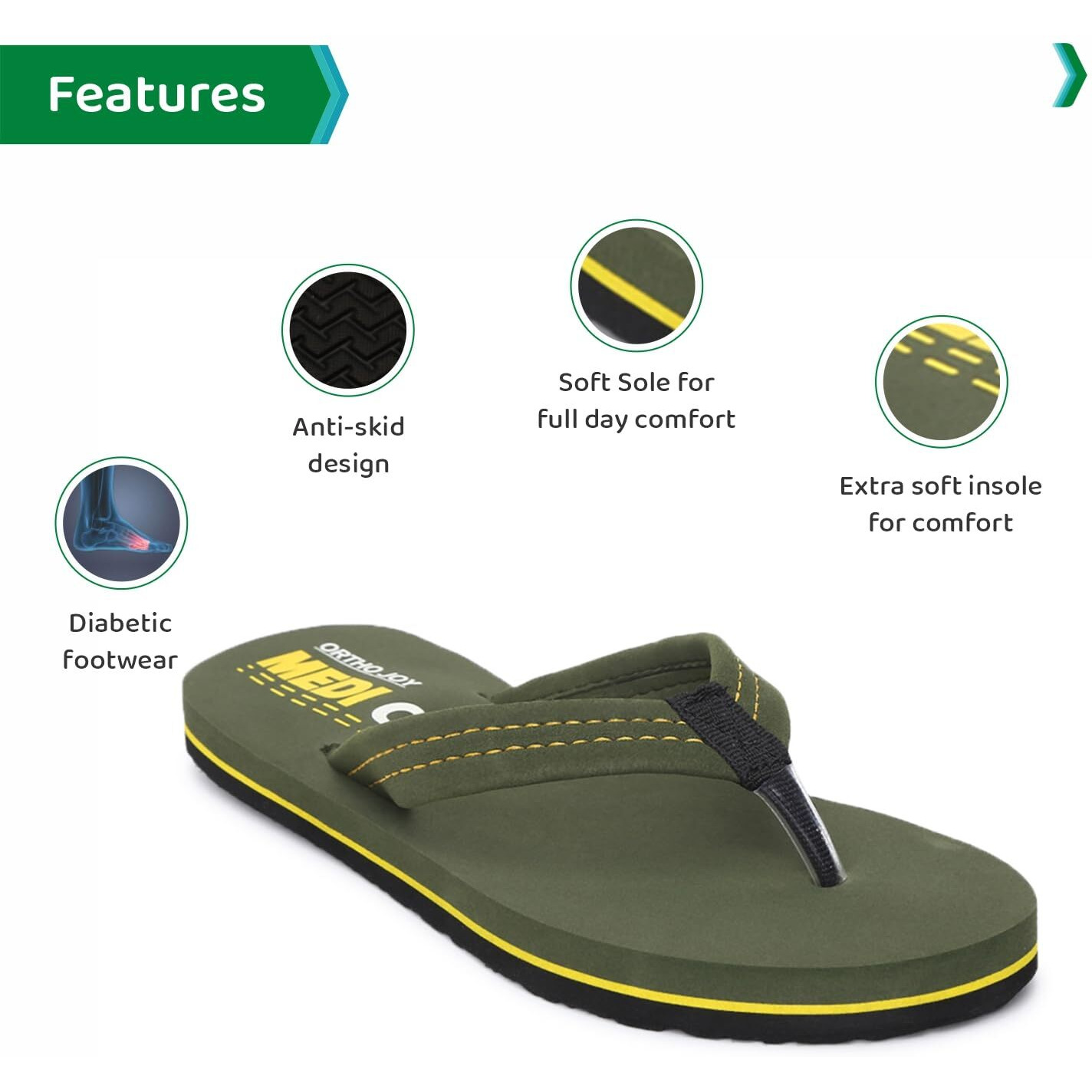 Ortho Joy Doctor Orthopedic Ladies Slippers/Mcr Chappals For Women