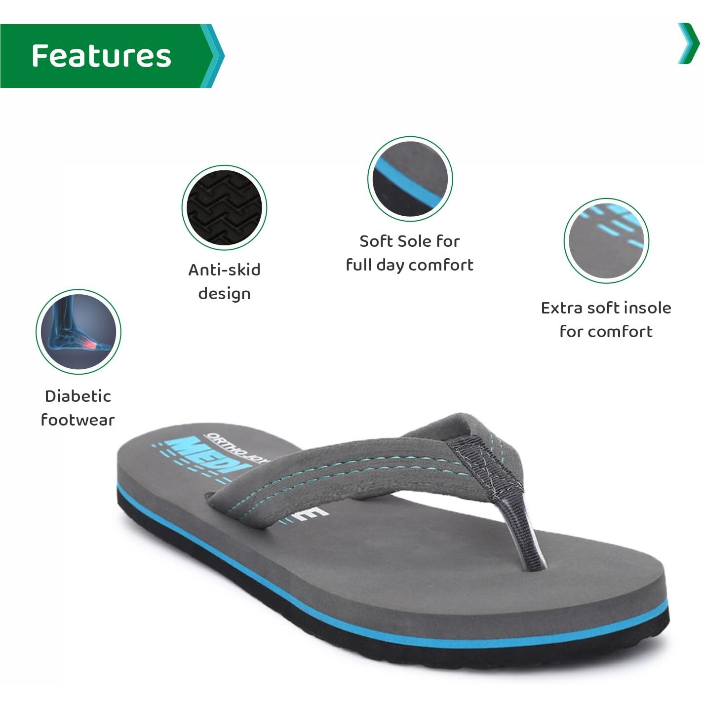 Ortho Joy Doctor Orthopedic Ladies Slippers/Mcr Chappals For Women