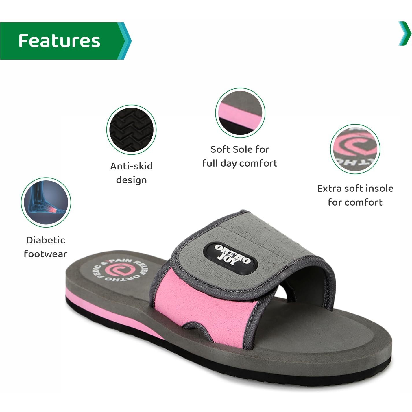 Ortho Joy Fancy Doctor Slipper For Women || Comfortable Ortho Slipper For Women