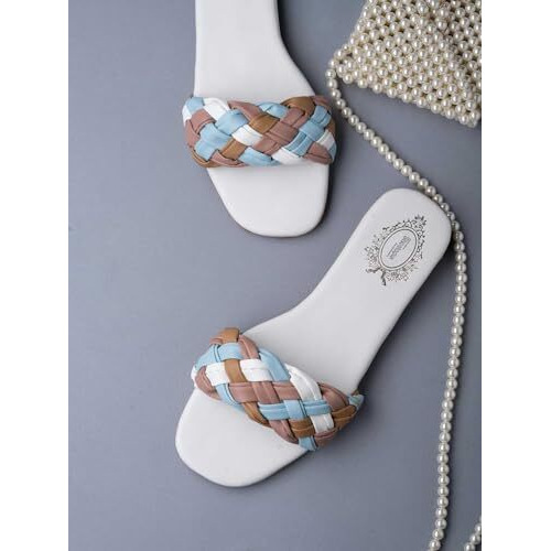 Shoetopia Girls Tv-801 White Flat Sandal - 4 Uk (Girls-Tv-801-White)